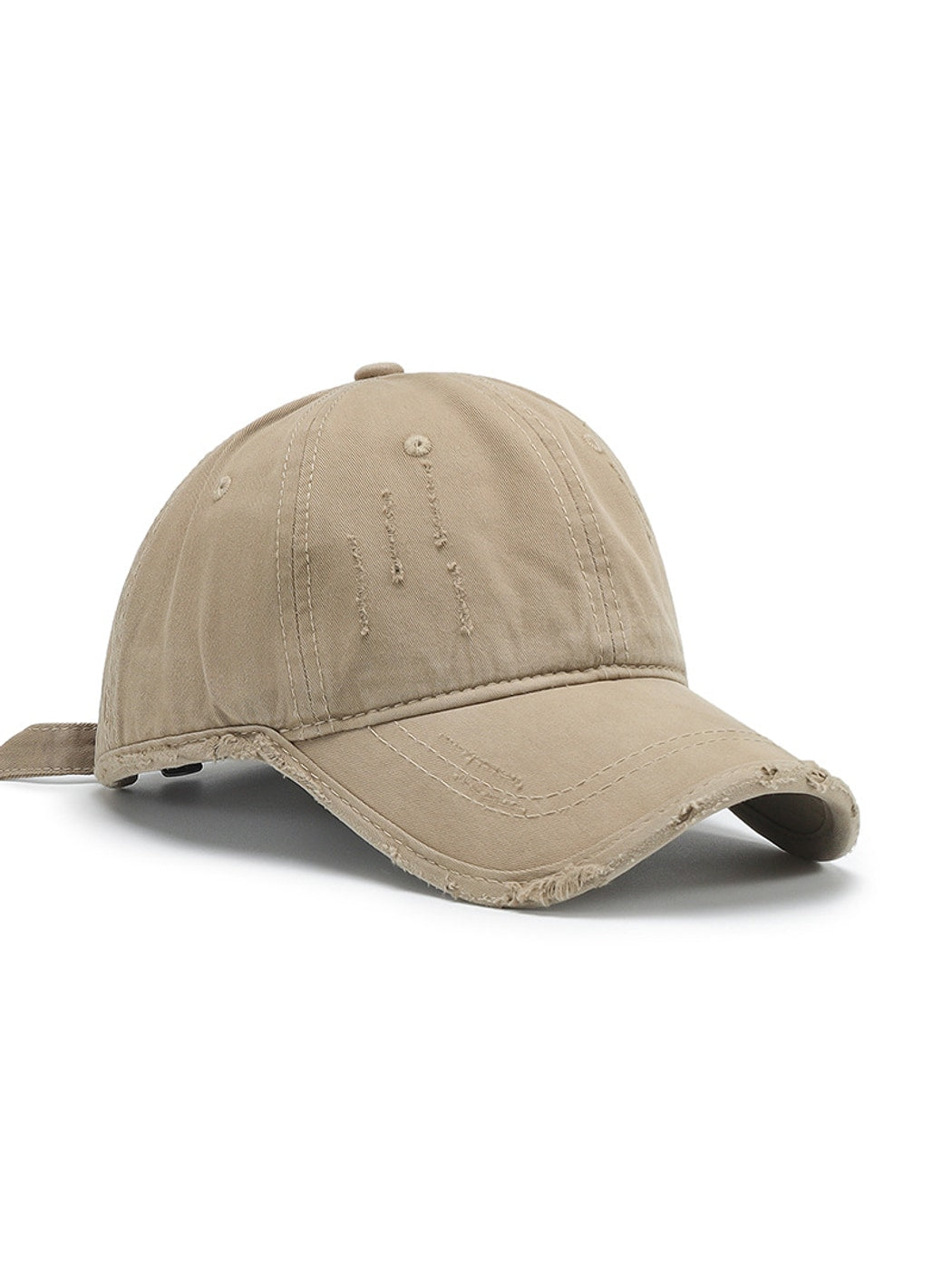 Haila - Adjustable Distressed Curved Brim Baseball Cap