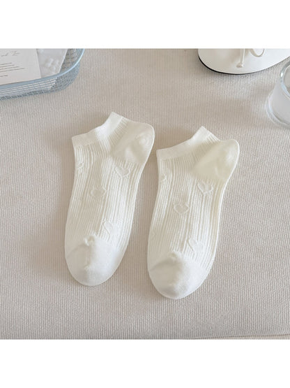 Rufia - Elegant White Women's No-Show Socks