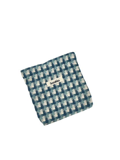 Cosbai - Checkerboard Drawstring Cosmetic Pouch