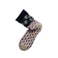 Rufia - Boho Diamond Pattern Mid-Crew Socks