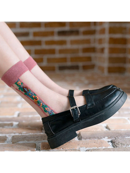 Rufia - Floral Panel Lightweight Sheer Socks product image 2
