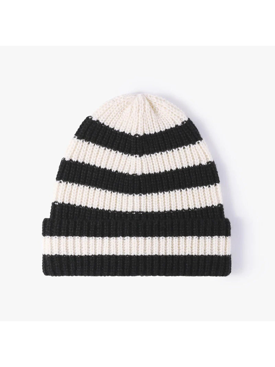 Haila - Wide-Stripe Cuffed Knit Beanie