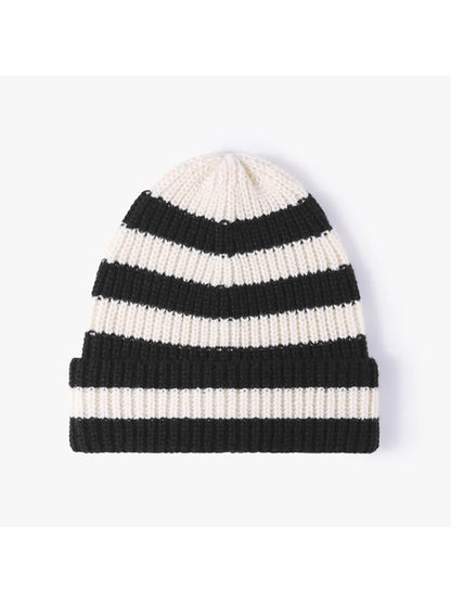 Haila - Wide-Stripe Cuffed Knit Beanie
