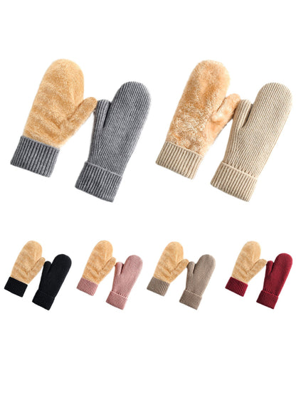 Gloving - Plush Lined Knit Winter Mittens