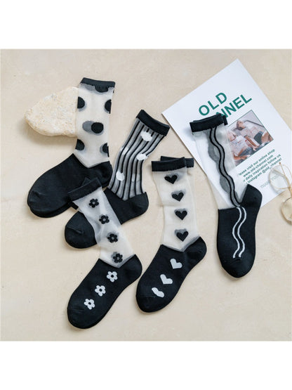 Rufia - Sheer Heart Flower Crew Socks product image 1