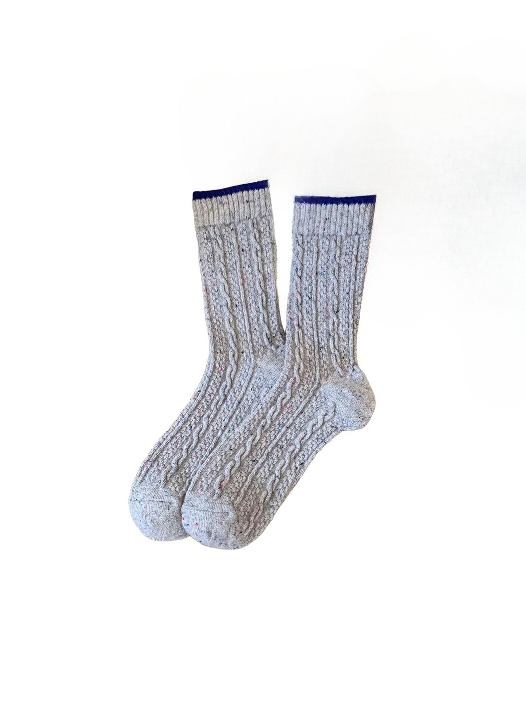 Rufia - Cable-Knit Contrast-Edge Crew Socks