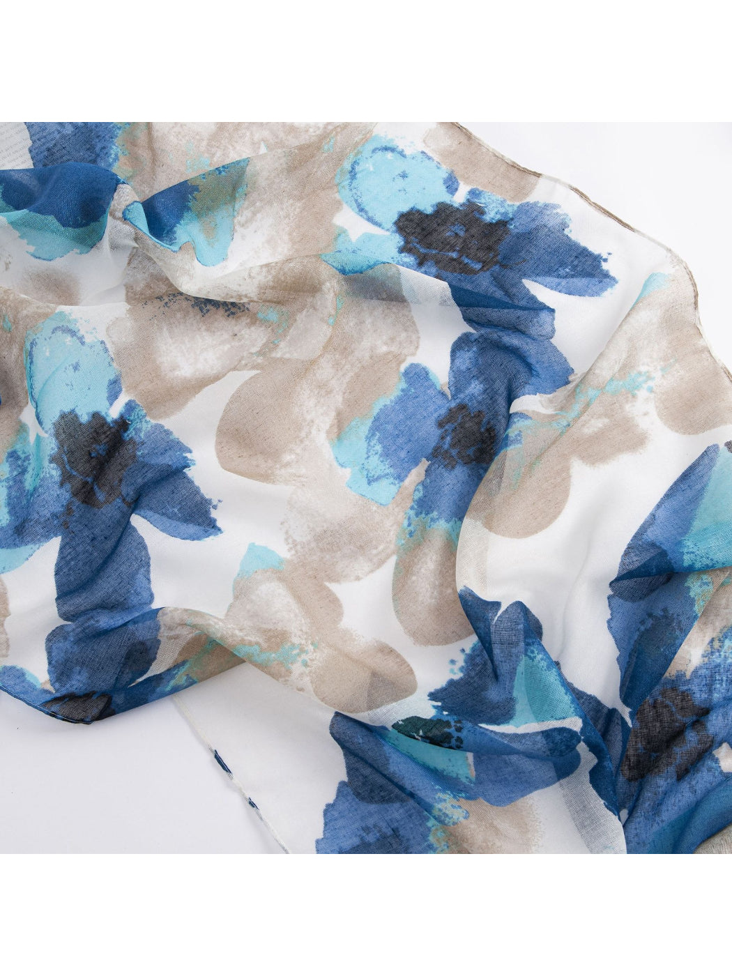 Scarvii - Painterly Blue Abstract Scarf