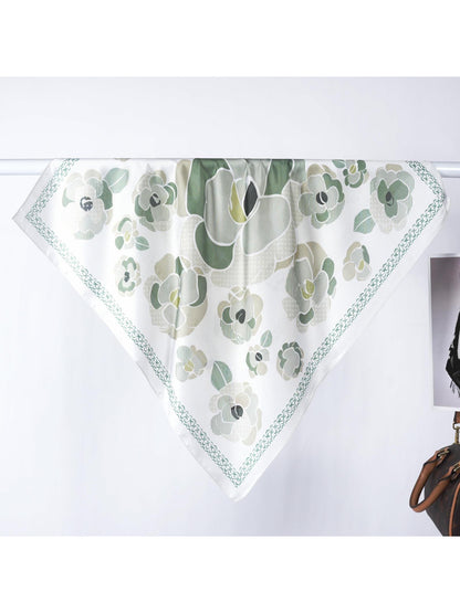 Scarvii - Pastel Flower Border Square Scarf