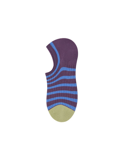 Rufia - Striped Colorblock Fashion No-Show Socks