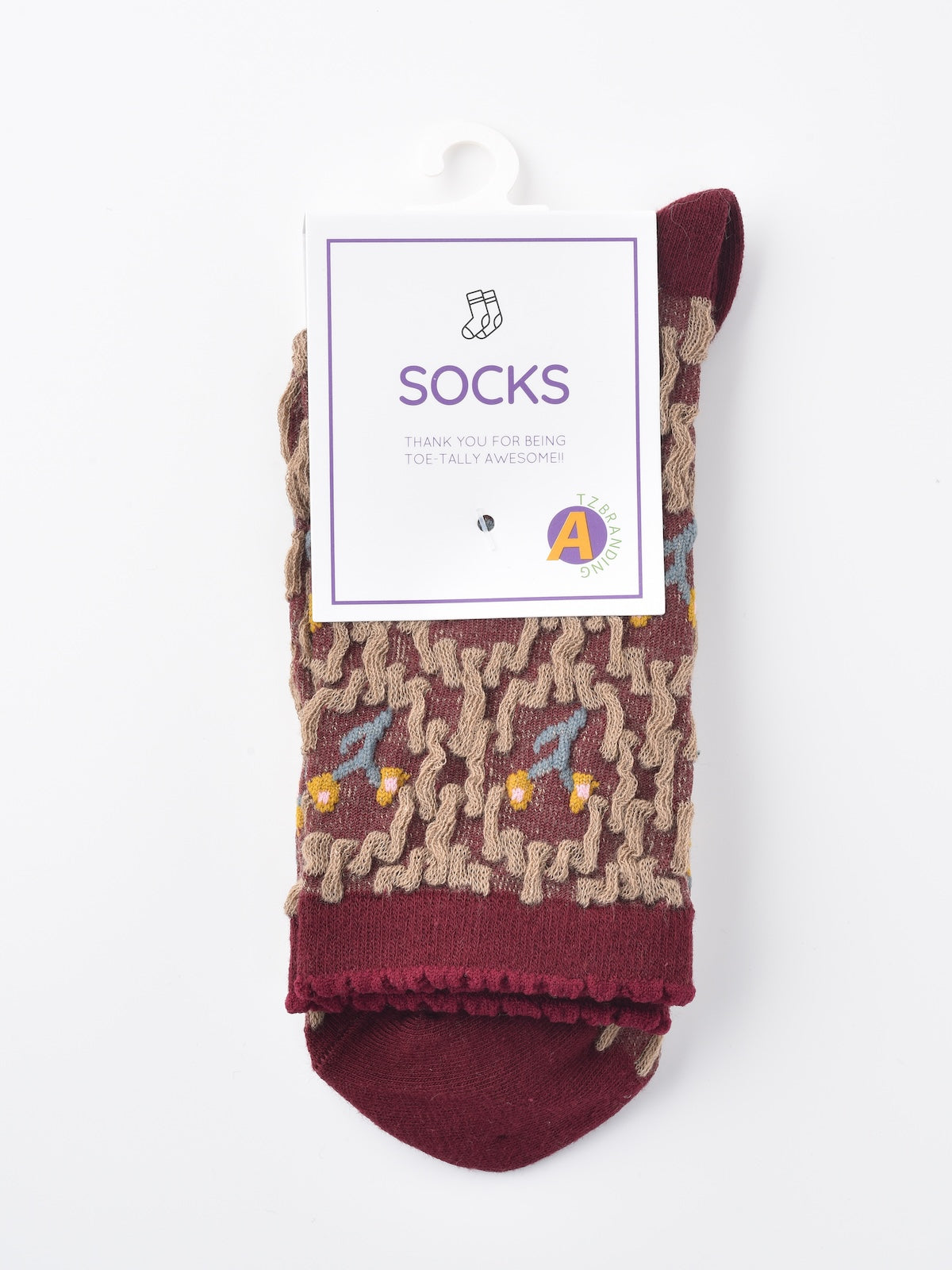 Rufia - Vintage Embroidered Mid-Calf Socks - Soft & Chic