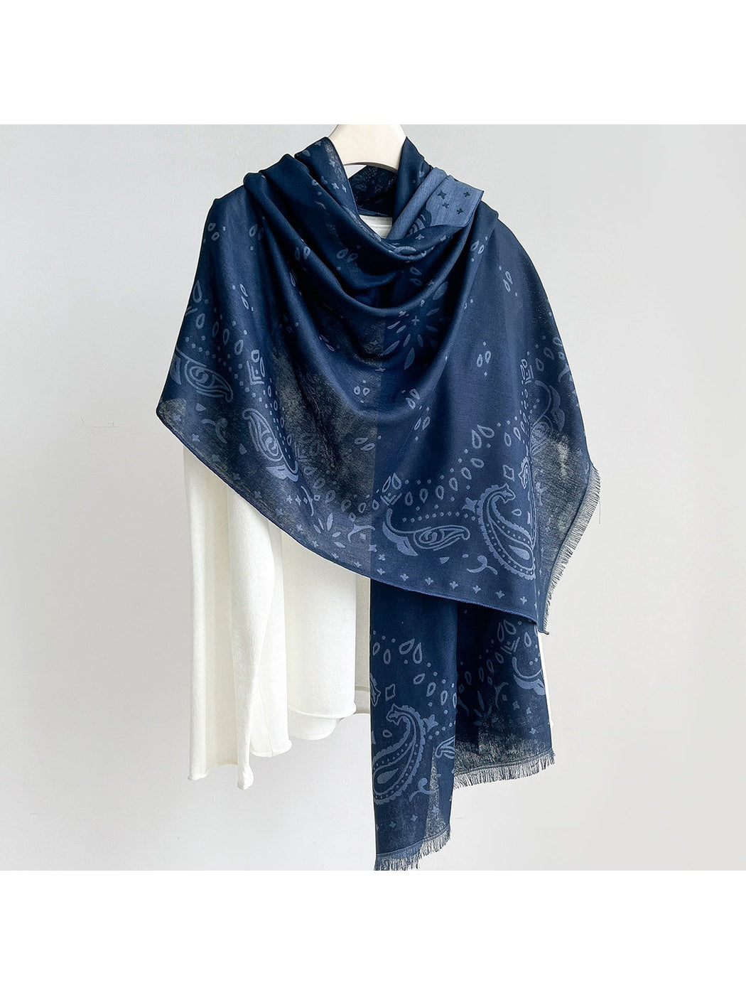 Scarvii - Summer Muted Paisley Print Wrap Scarf