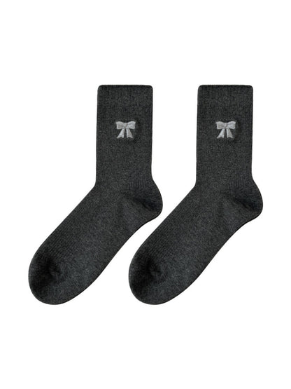 Rufia - Cute Winter Socks with Cartoon Bow Patterns