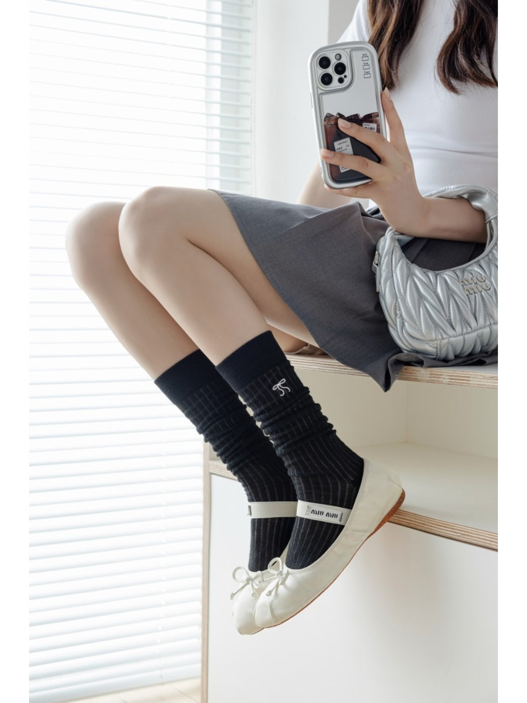 Rufia - Soft Ribbed Basic Crew Socks product image 6