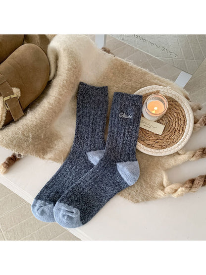 Rufia - Heathered Ribbed Crew Socks