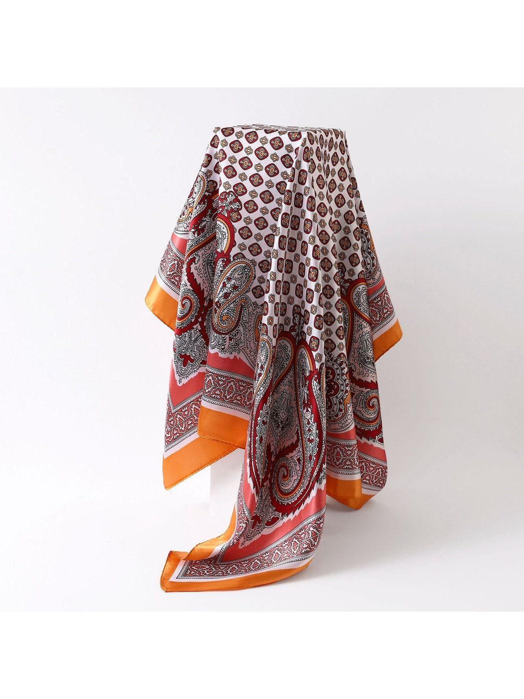 Scarvii - Paisley Border Printed Square Scarf
