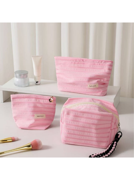 Cosbai Striped Zipper Makeup Organizer Bag product image