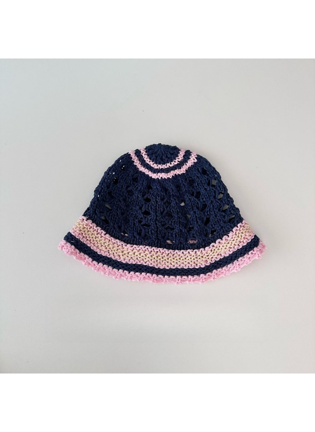 Haila - Fresh Color‑Block Hollow‑Out Wide‑Brim Bucket Hat