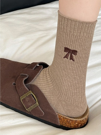 Rufia - Cute Winter Socks with Cartoon Bow Patterns
