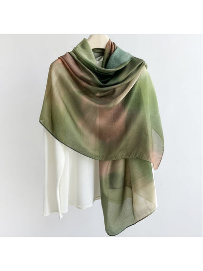Scarvii - Fashion Ink Print Summer Wrap Scarf