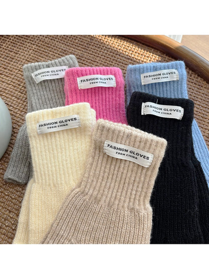 Gloving - Winter Half-Finger Knitted Gloves
