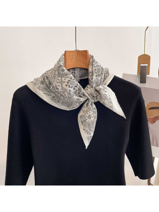 Scarvii - Painterly Floral Fashion Square Scarf