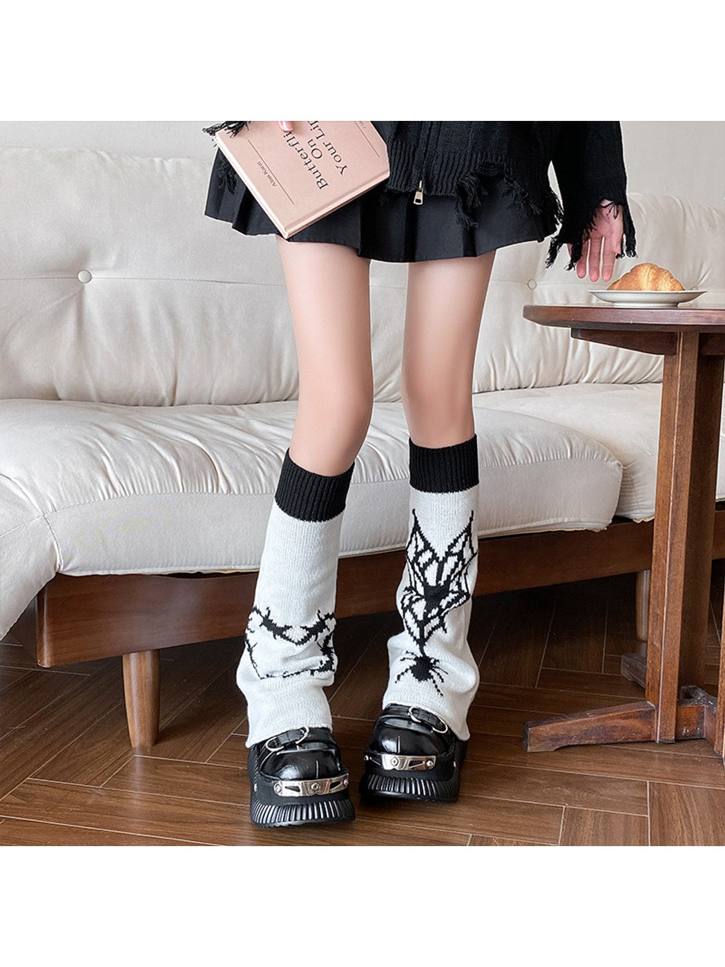 Cozyra - Cartoon Jacquard High Tube Leg Warmers
