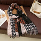 Scarvii - Geometric Pattern Tassel Winter Scarf