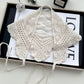 Haila - White Lace Trim Knitted Headband Scarf