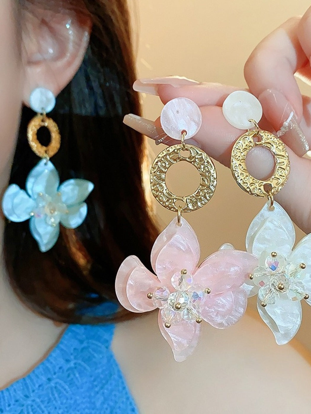 Earwish - Elegant Flower Earrings