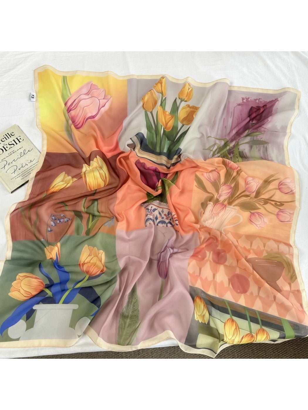 Scarvii - Simple Patterned Fashion Square Scarf