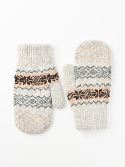 Gloving - Unisex Warm Snowflake Knit Mittens