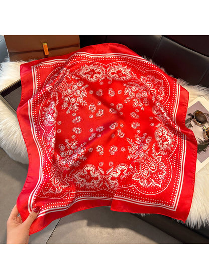 Scarvii - Bandana Paisley Print Square Scarf