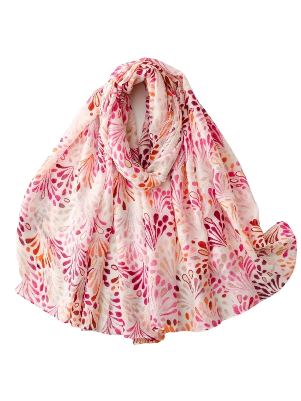 Scarvii - Botanical Fountain Print Wrap Scarf
