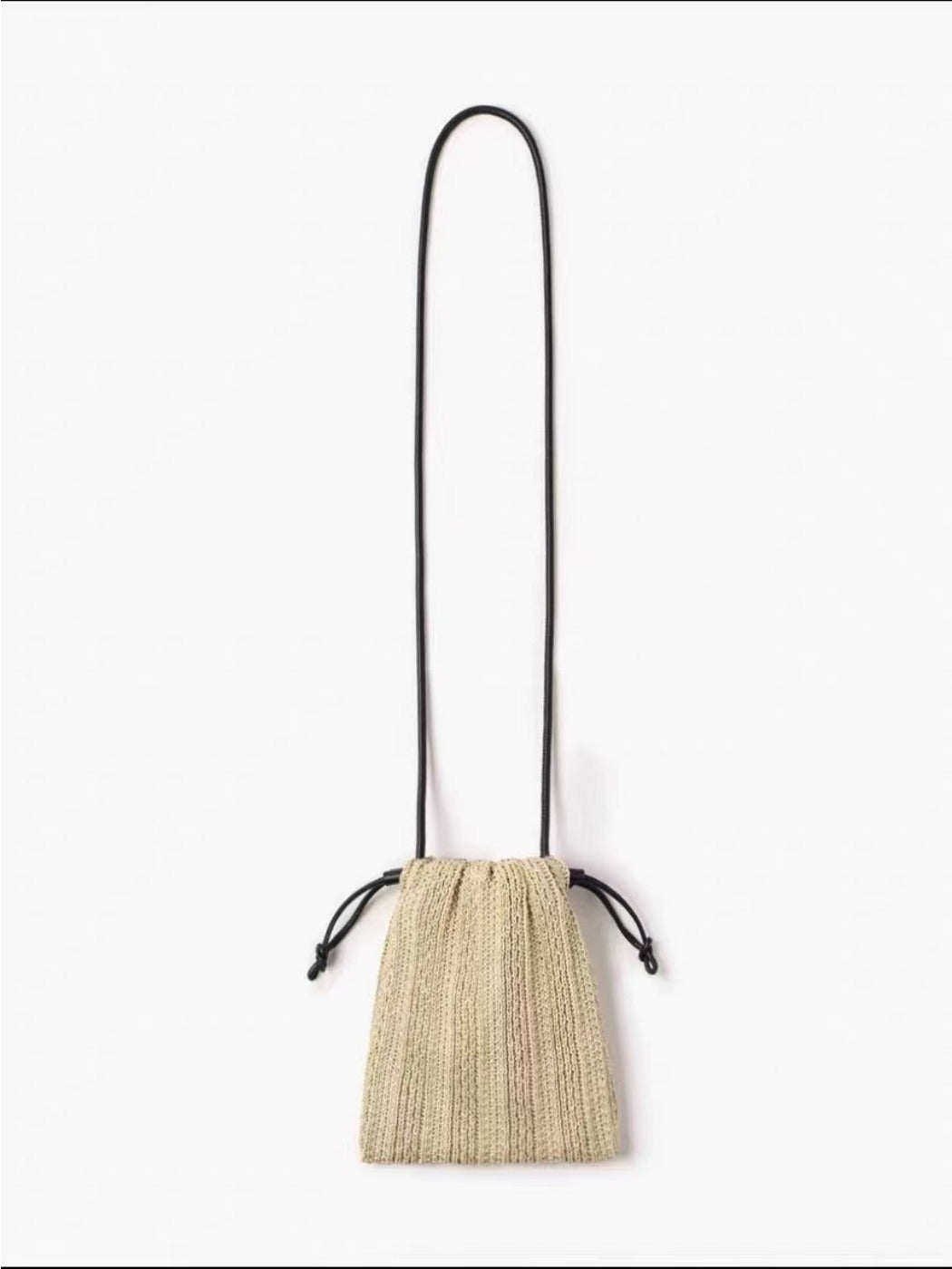 Cosbai - Minimalist Drawstring Knitted Crossbody Bag – Effortless & Chic