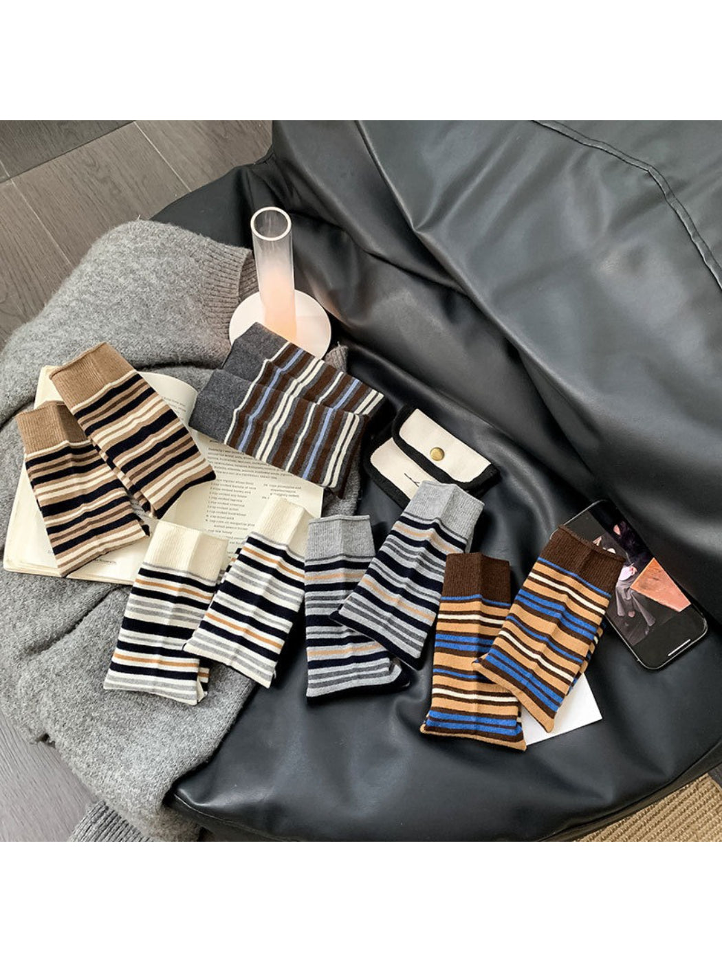 Rufia - Classic Multi-Stripe Crew Socks