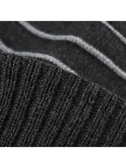 Haila - Striped Fleece-Lined Cuffed Knit Beanie