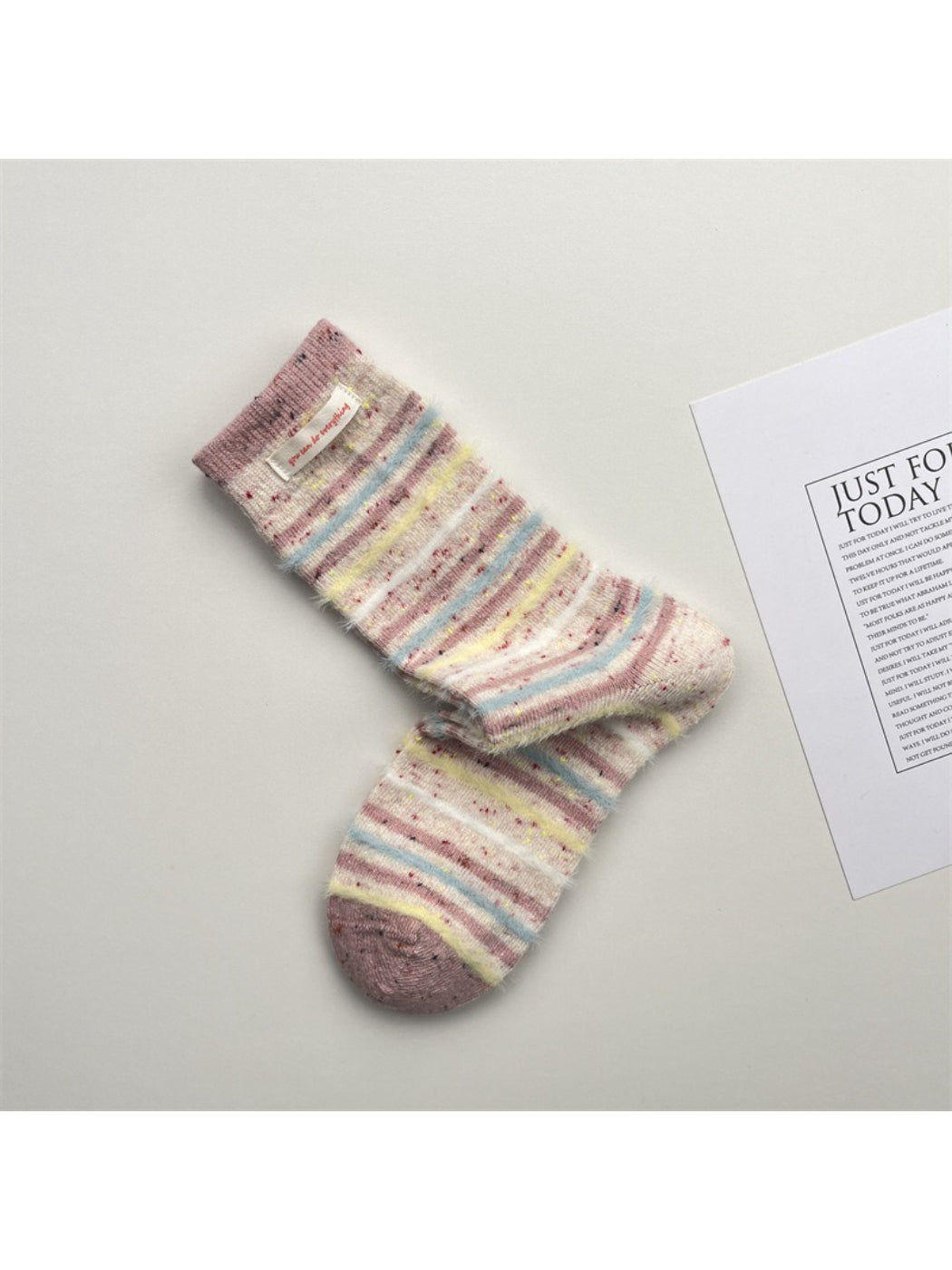 Rufia - Soft Look Retro Stripe Casual Crew Socks product image 8