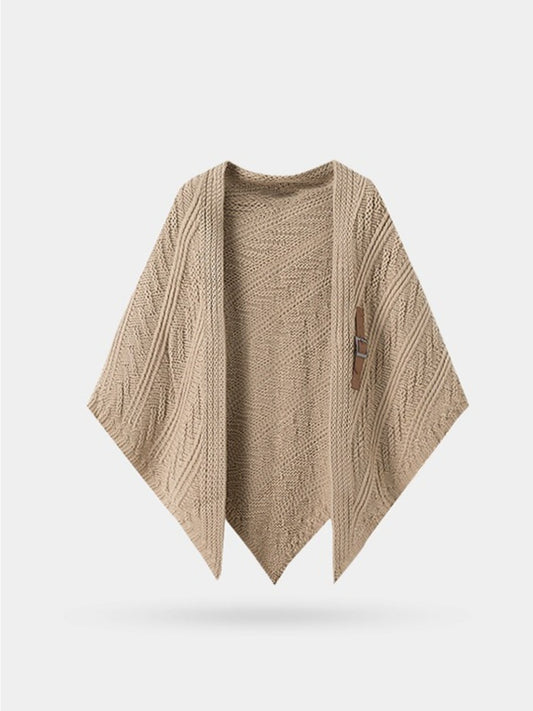 Scarvii - Classic Knitted Triangle Shawl as Outer Accessory