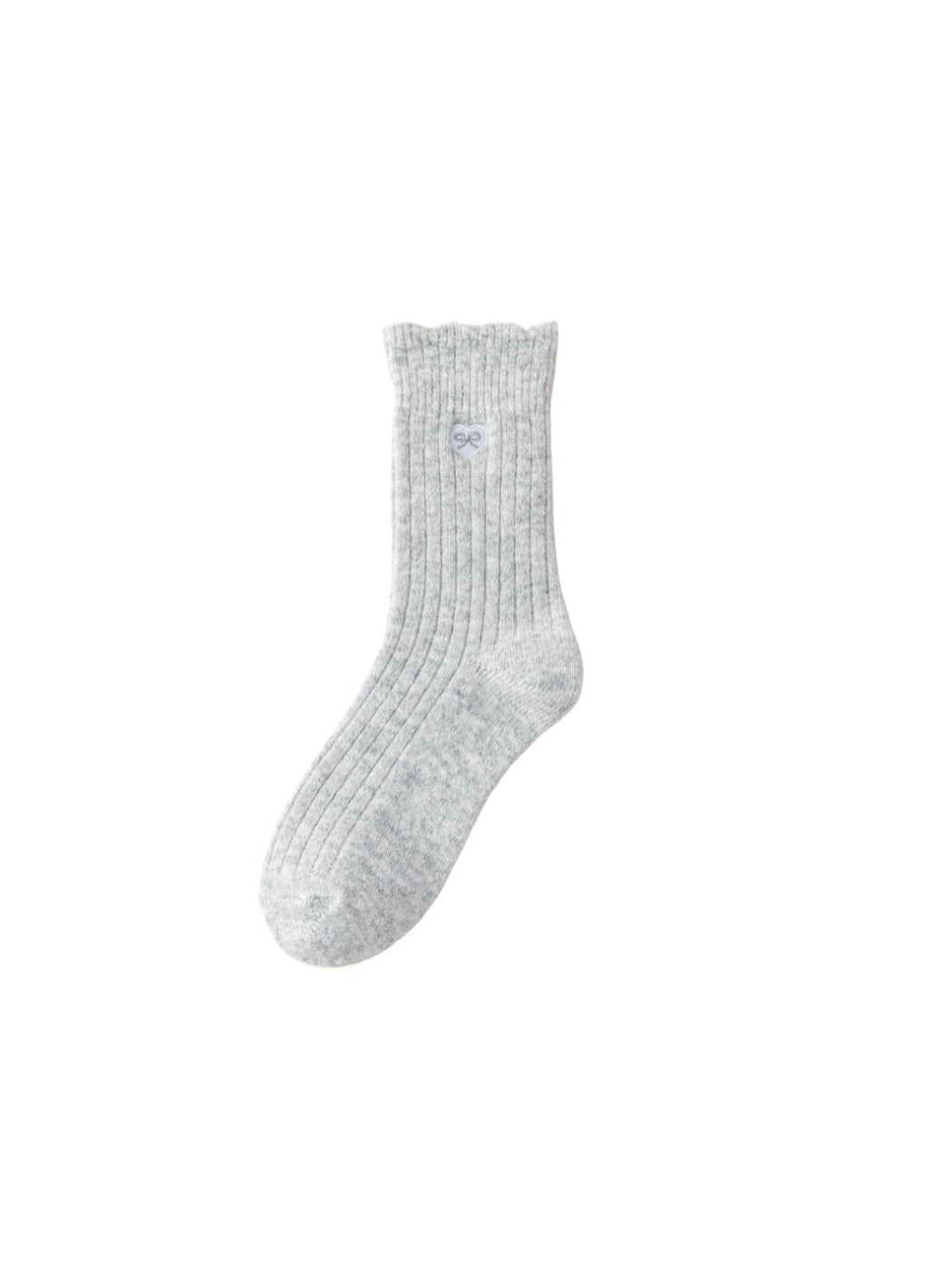 Rufia – Bow & Heart Embroidered Winter Socks