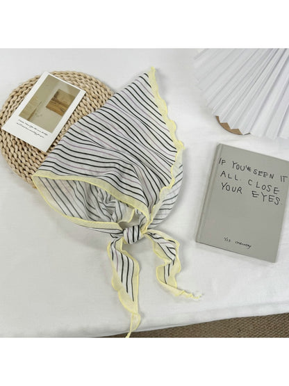 Scarvii - Stripe Print Triangle Bandana