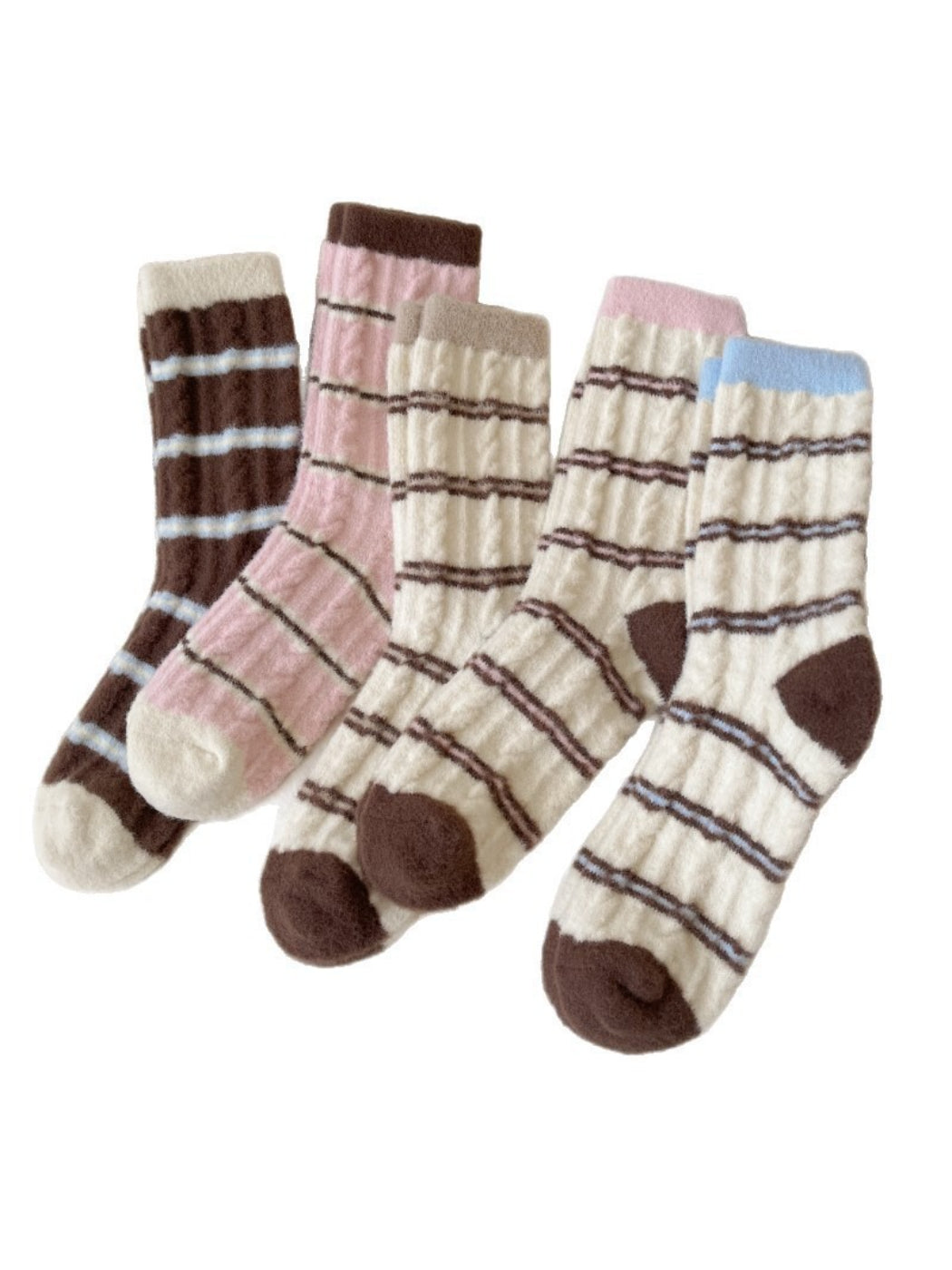 Rufia – Cozy Striped Crew Socks