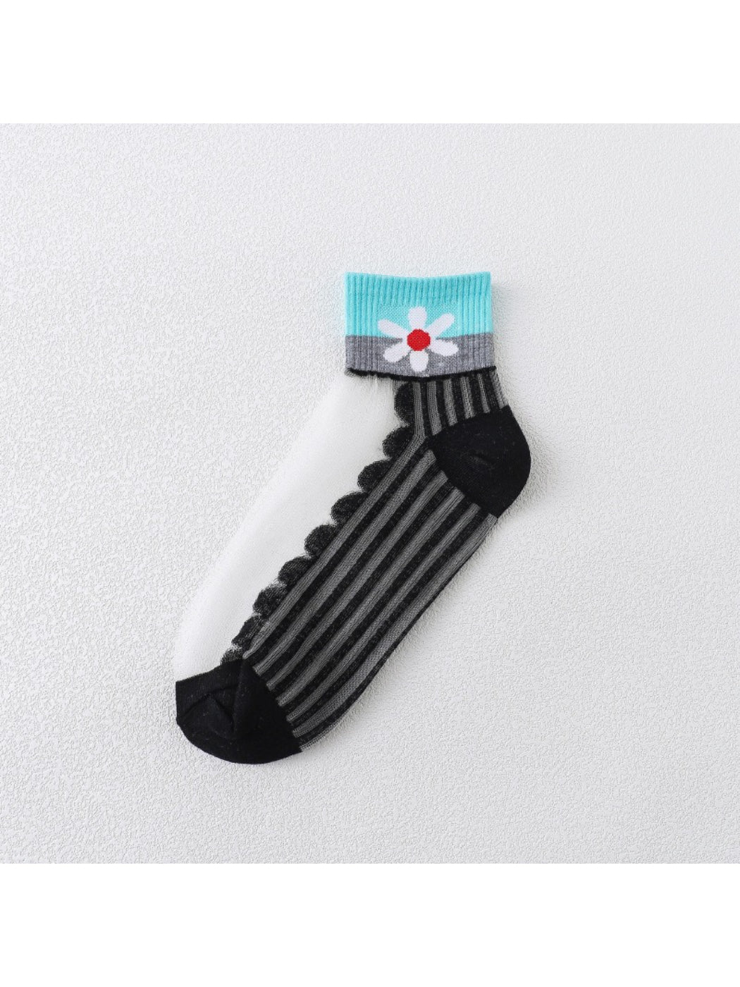 Rufia - Sheer Daisy Ribbed Crew Socks product image 4