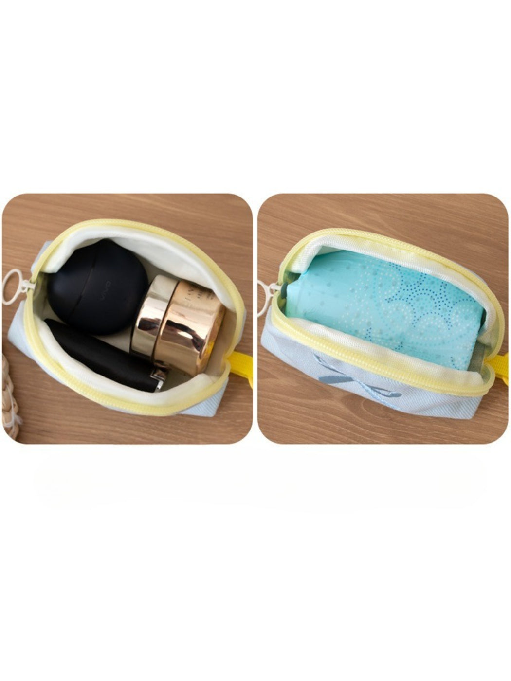 Cosbai - Pastel Bow Half-Moon Coin Pouch