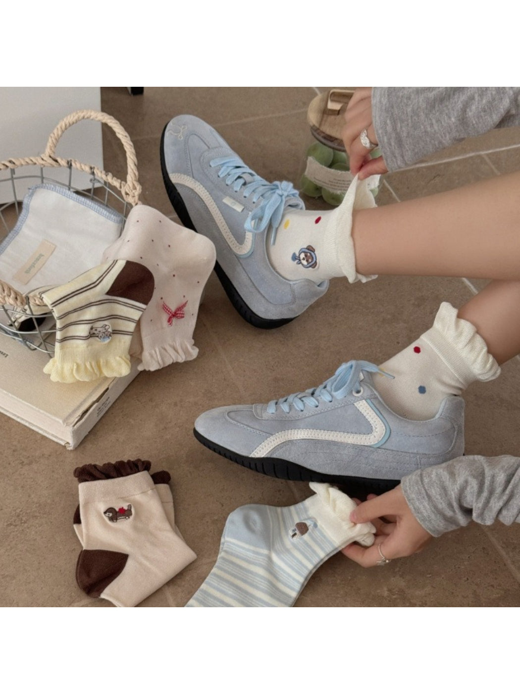 Rufia - Cute Animal Embroidered Crew Socks product image 2