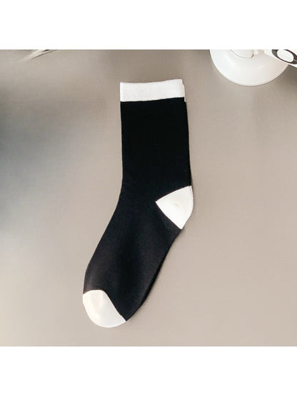 Rufia - Black and White Contrast Crew Socks product image 4