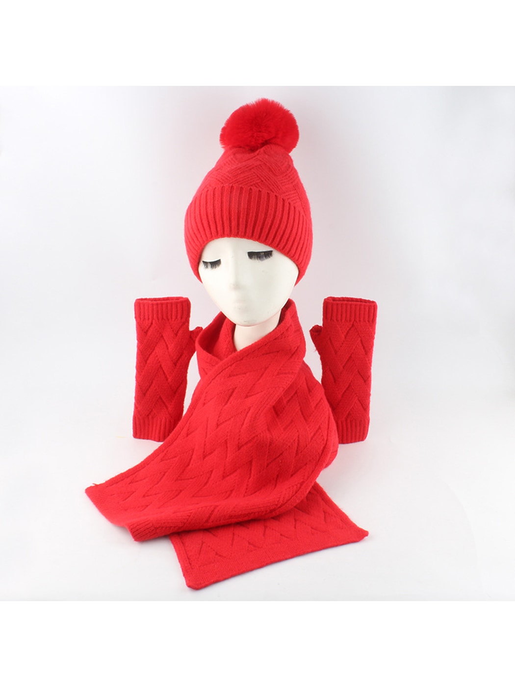 Haila - Women's Winter Scarf Hat Gloves Set