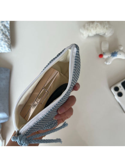 Cosbai - Classic Pattern Zip Pouch Bag