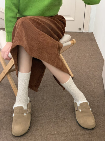 Rufia - Cable Knit Mid-Calf Socks