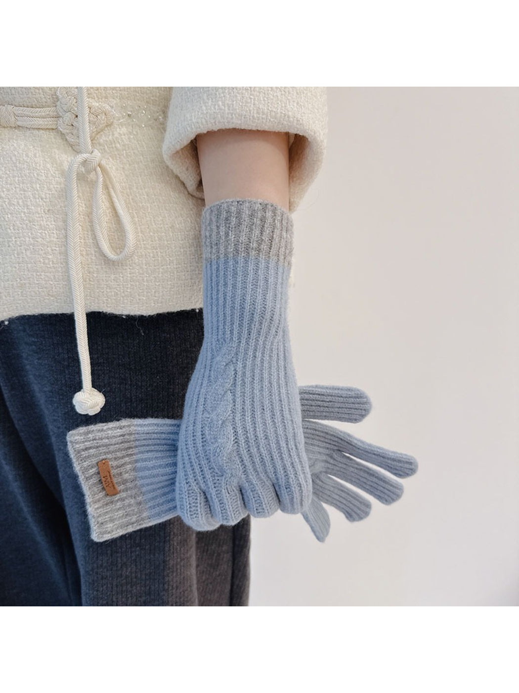 Gloving Colorblock Knit Winter Gloves with color block detail and geometric pattern