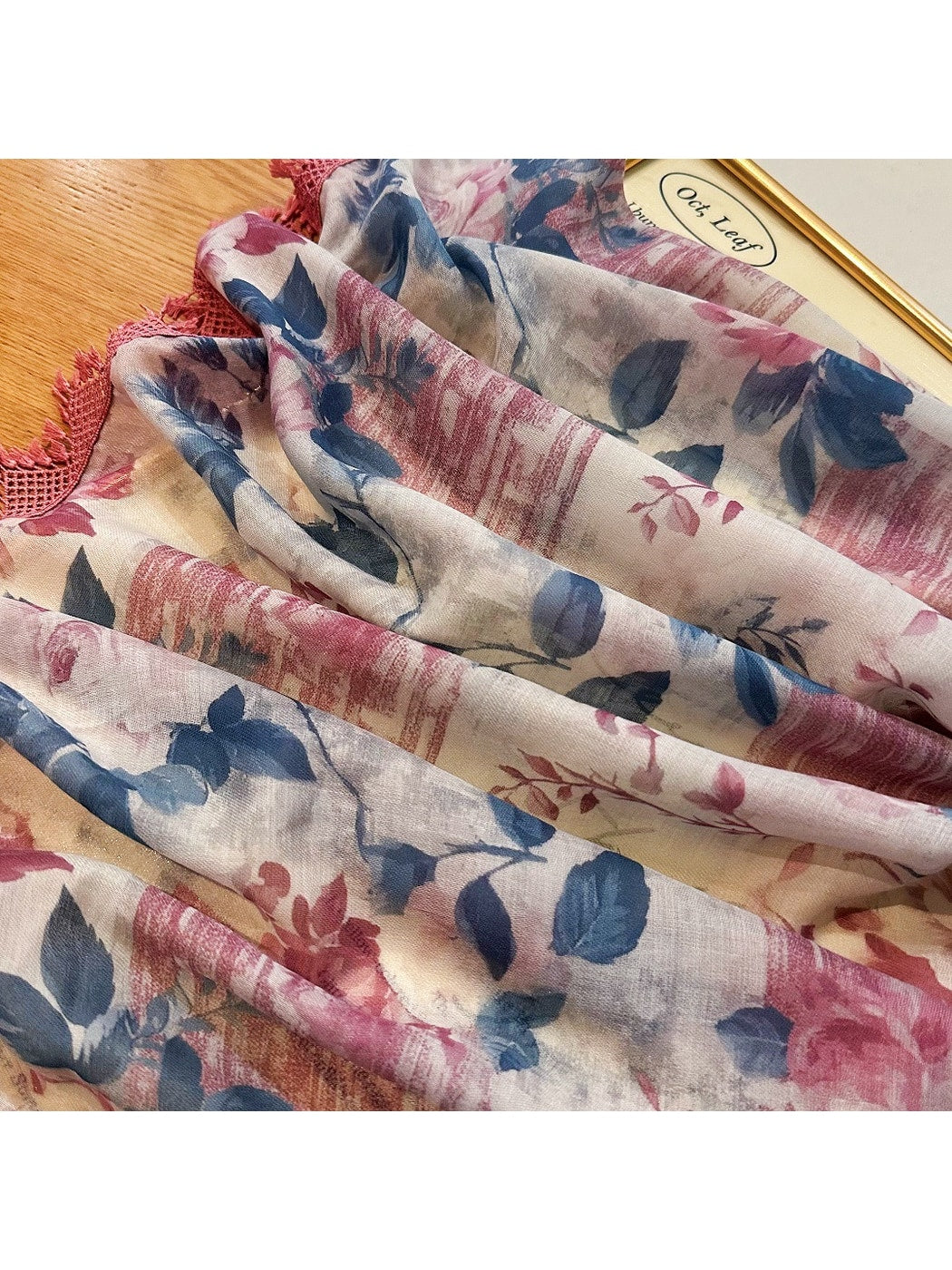 Scarvii - Soft Pink Floral Summer Wrap Scarf